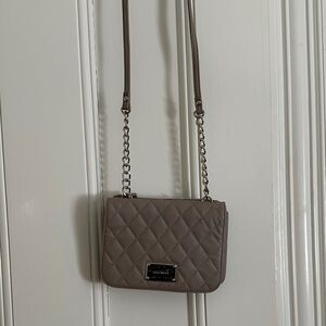 Nine West Quilted Crossbody Bag - Grey Putty Taupe
